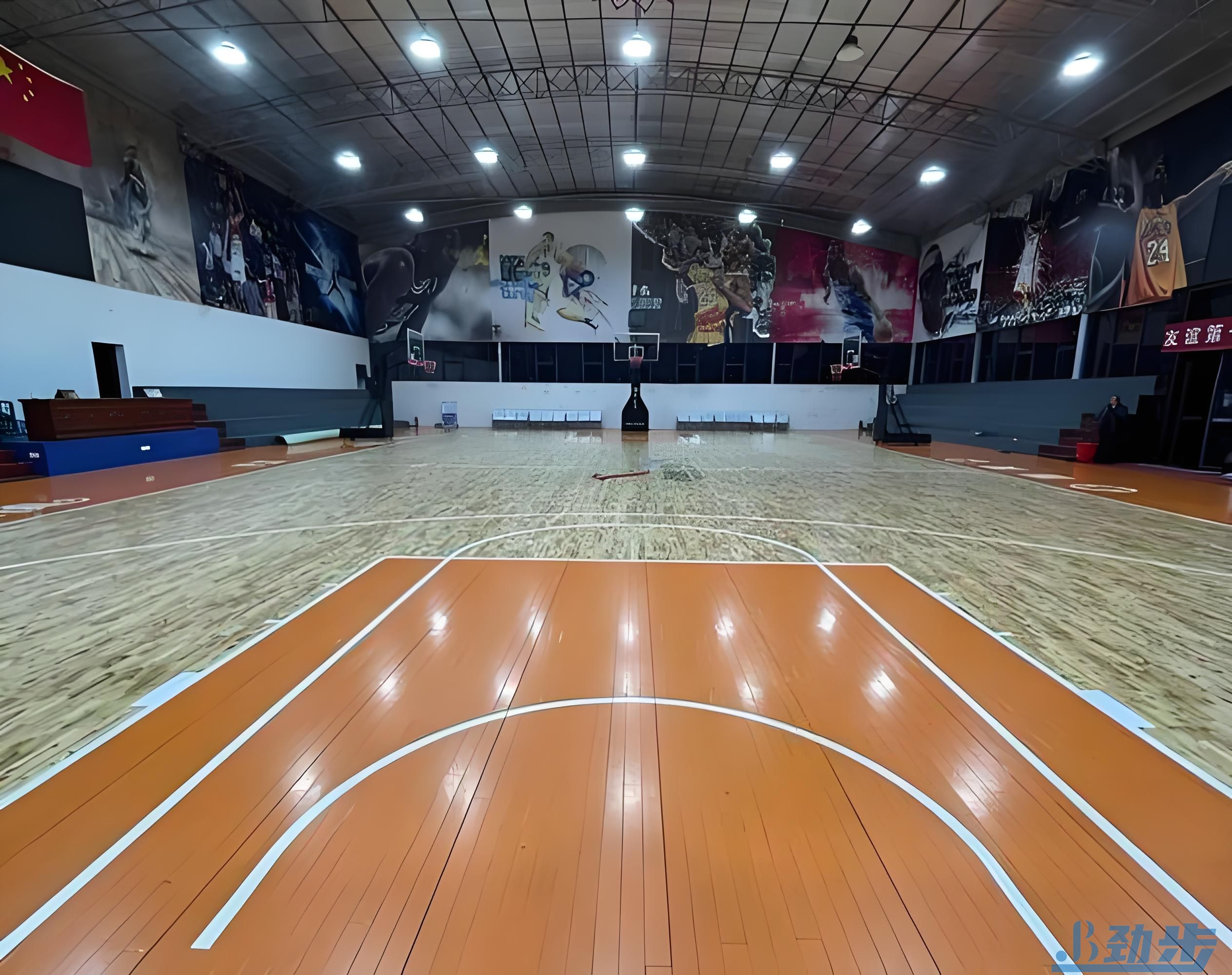 篮球馆运动木地板翻新