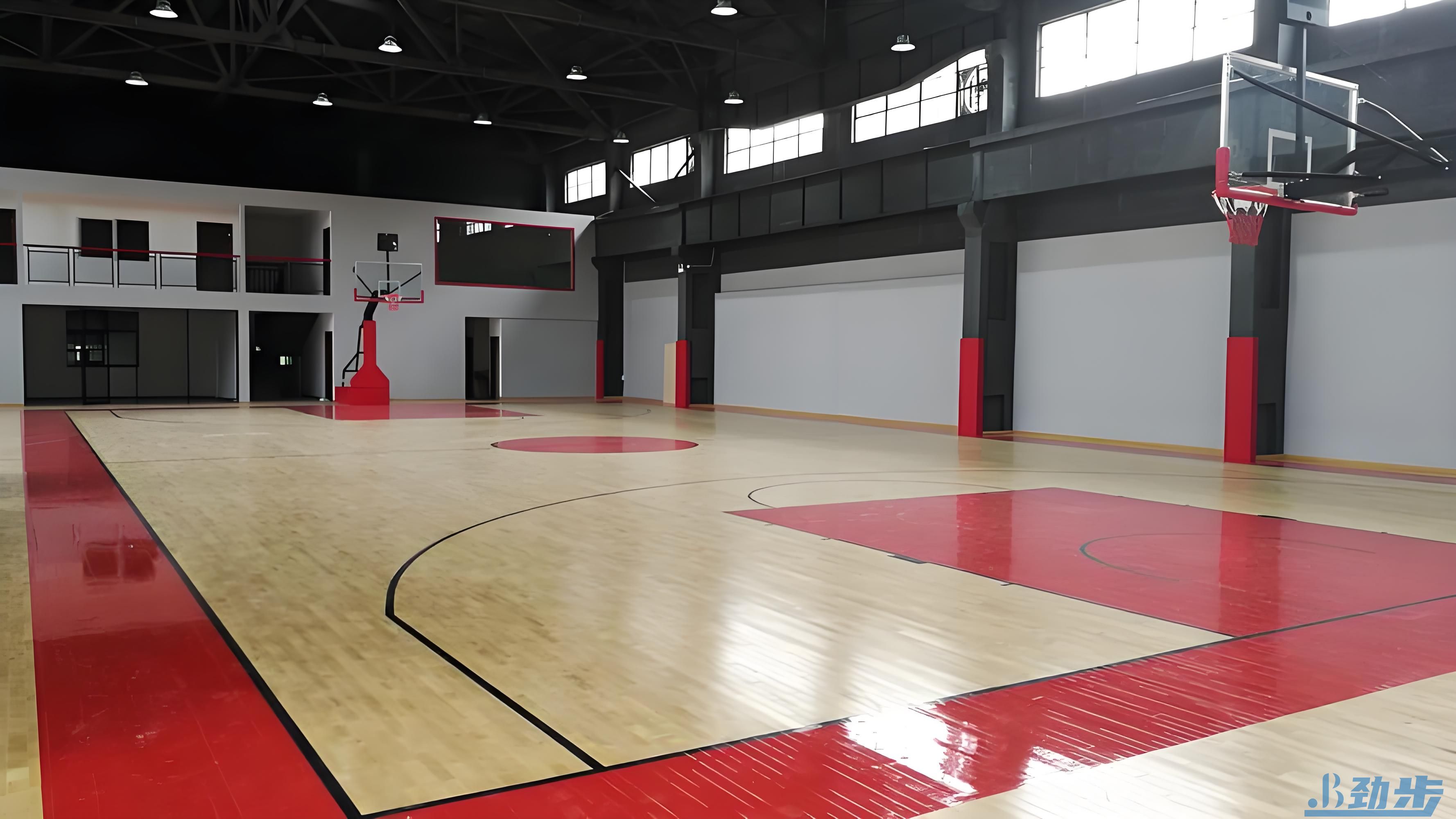商业篮球馆运动木地板翻新：20天翻新升级，客流增长30%